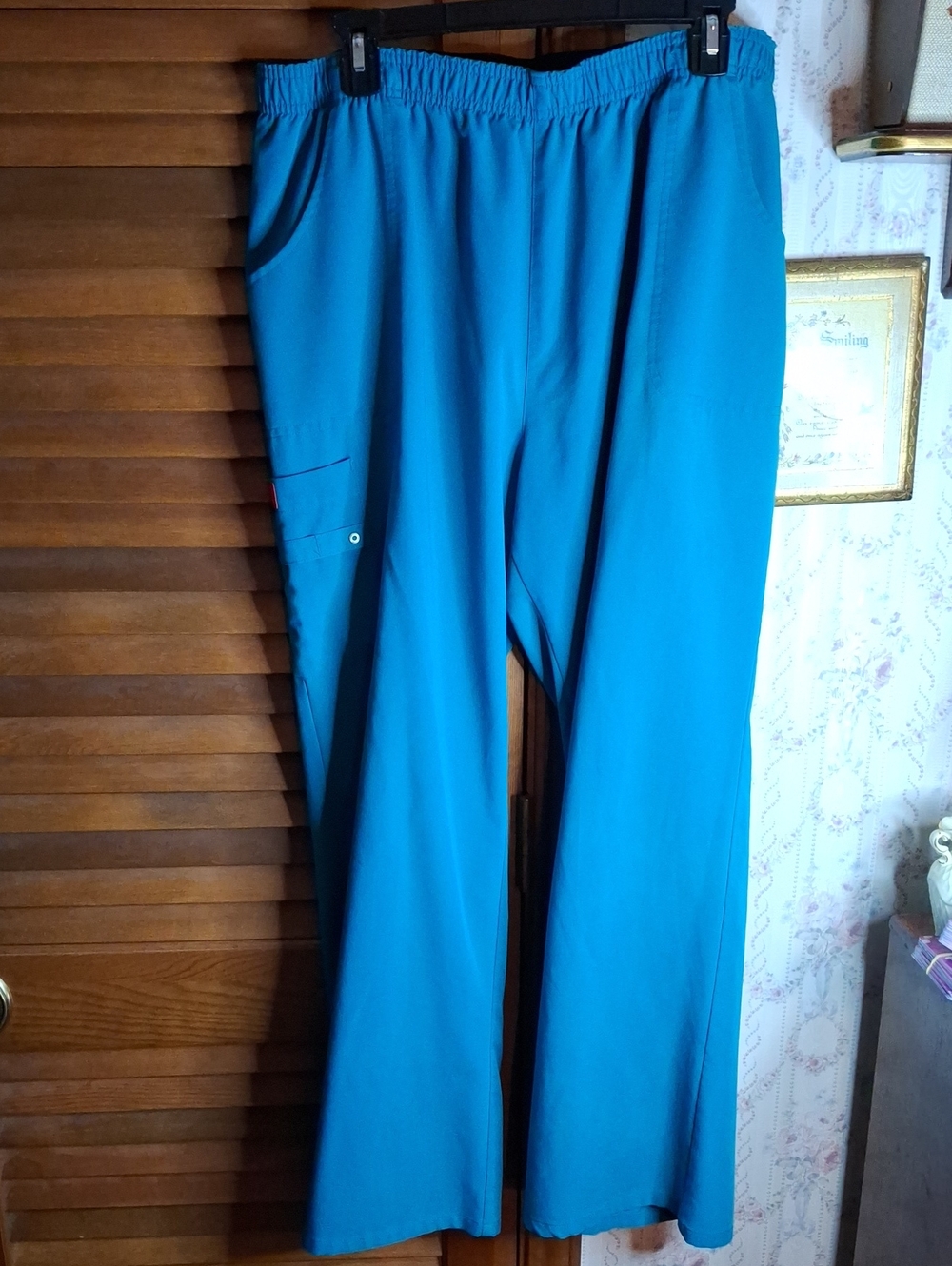 Dickies Teal Elastic-Waist Work Scrub Pants 2xl Preloved - Picture 1 of 8